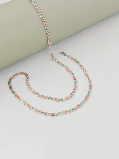 Two-Tone 'X' Link Chain Necklace b11pg5-jk.myshopify.com