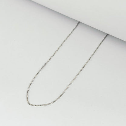 Sterling Silver Box Chain Necklace - Kivara jewels