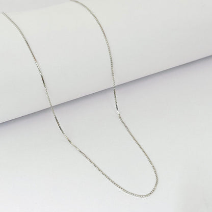 Sterling Silver Box Chain Necklace - Kivara jewels