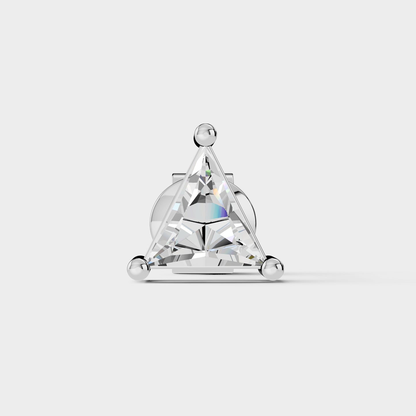 Three - Ball Prong Solitaire Stud - Kivara jewels