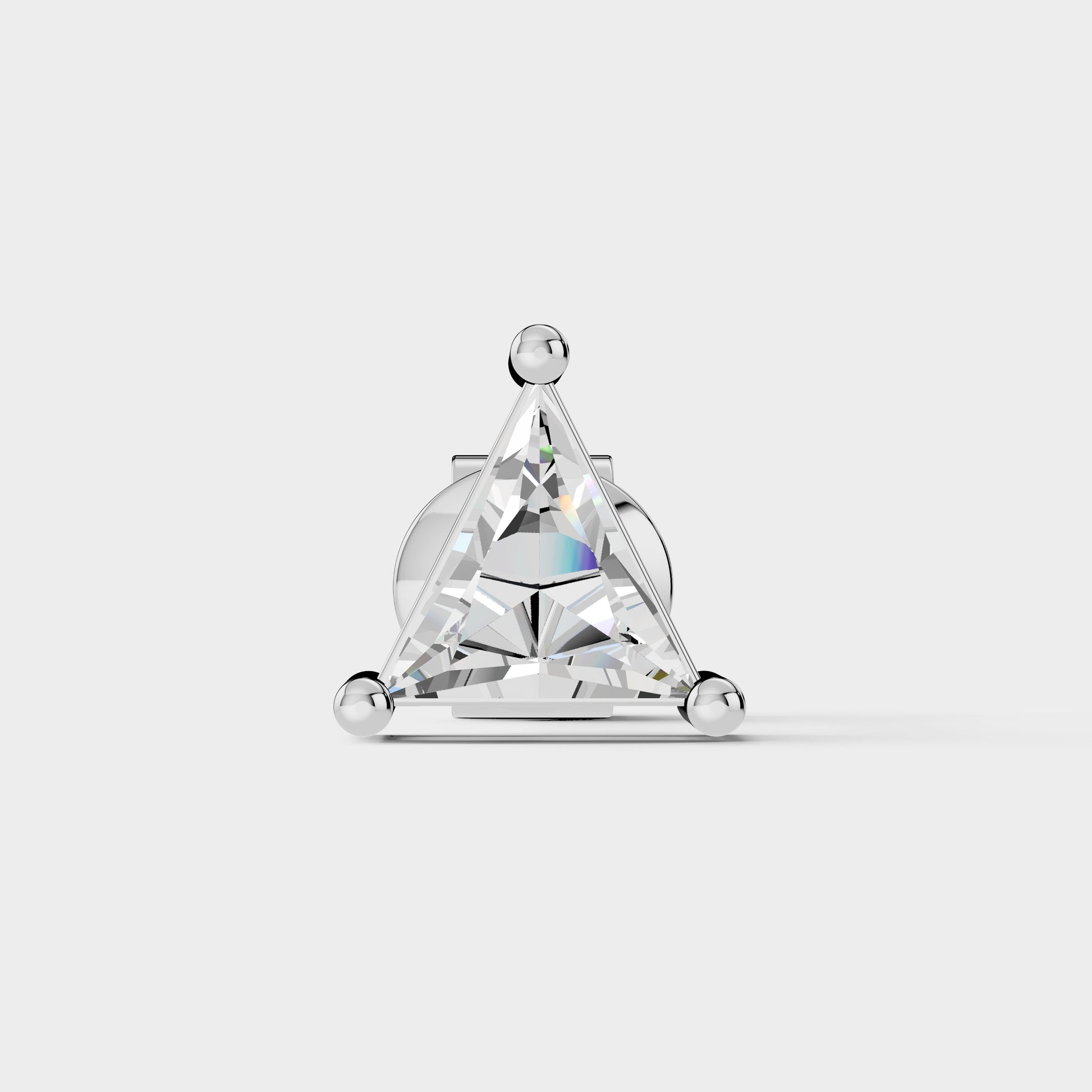 Three - Ball Prong Solitaire Stud - Kivara jewels
