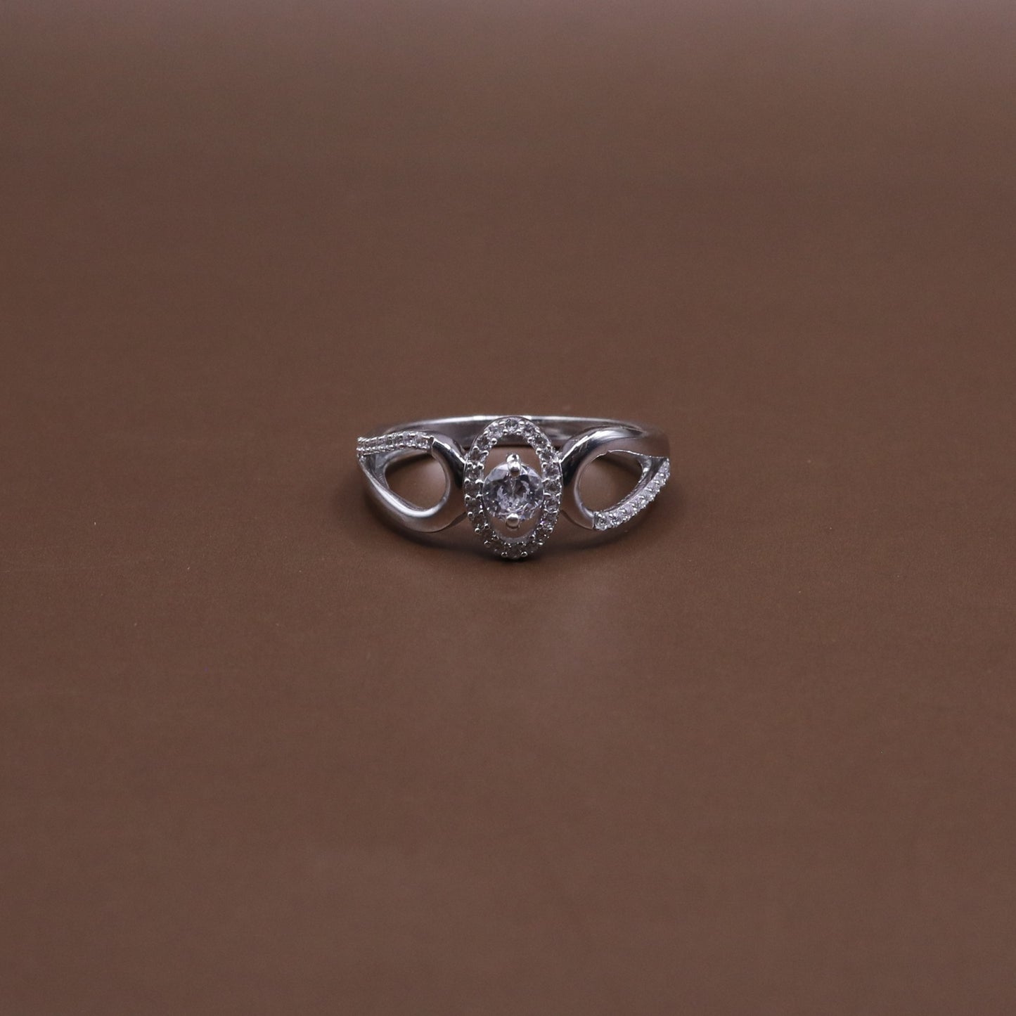 Pave Cz Sterling Silver Statement Ring