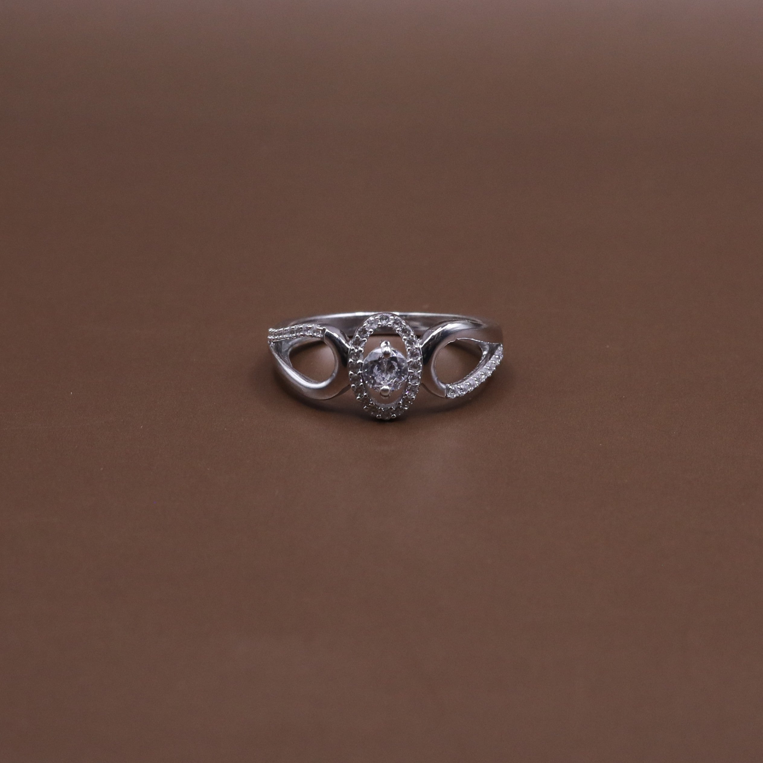 Pave Cz Sterling Silver Statement Ring