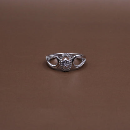 Pave Cz Sterling Silver Statement Ring