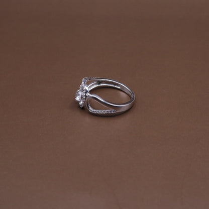 Pave Cz Sterling Silver Statement Ring